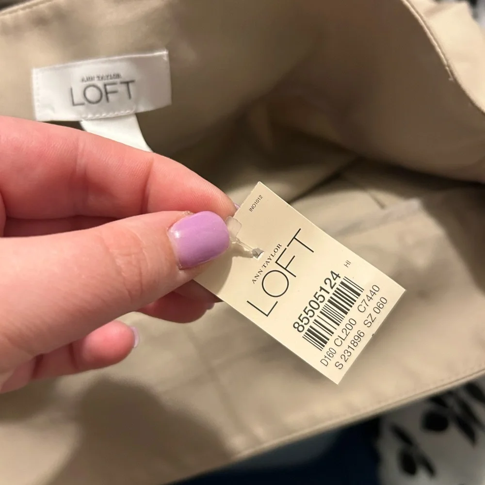 NEW Ann Taylor LOFT Tan Mini Skirt Size 6 - Picture 4 of 6